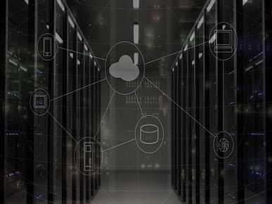 A picture of a datacenter.
