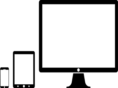 A picture of smartphone, tablet, and computer.