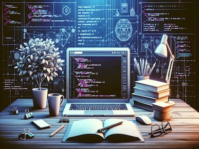 A picture of a programmers workstation.